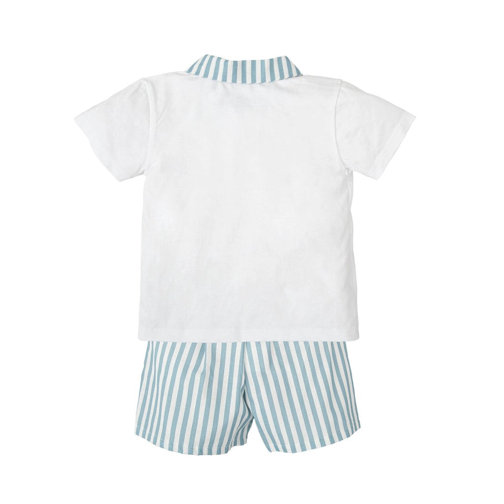 Conjunto Babidu Mangas Cortas Rayas Para Niños by Babidu