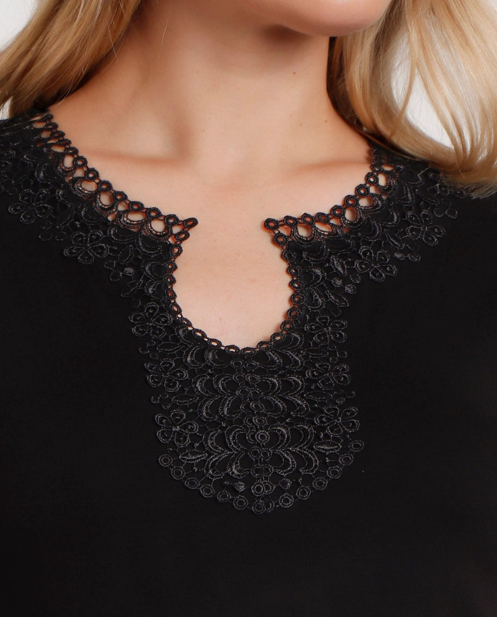 Blusa Admas Mangas Cortas Encaje Lisa P/ Damas by Admas