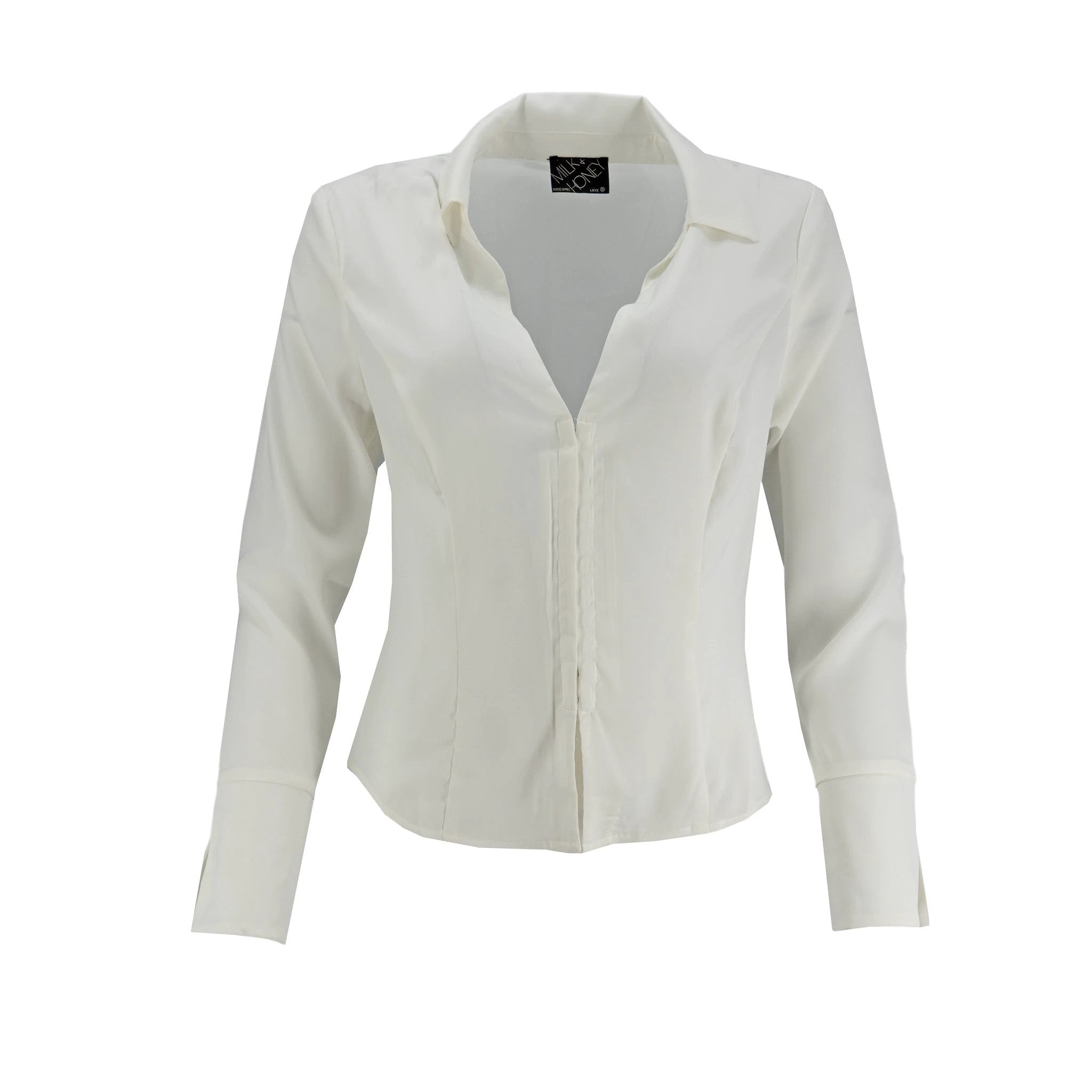 Blusa Milk & Honey Mangas Largas Lisa Para Damas by Milk & Honny