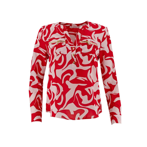 Blusa Dna Couture Mangas Largas Estampado para Damas