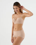 Brasier de realce natural color beige con copas prehormadas y varillas laterales St Even Ref 47080