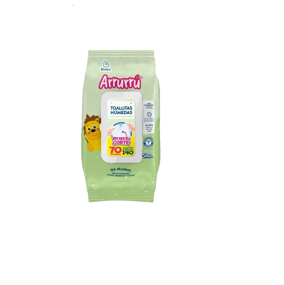 Arrurru Wipes Aloe Vera y Manzanilla 70 unds