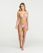 Brasier St. Even con extra realce, broche magnético frontal y espalda de encaje atlético en color malva.