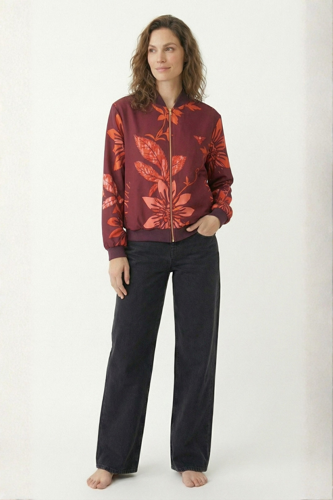 Chaqueta Origen Chulupa Burgundi - moda mujer Colombia OchoCinco