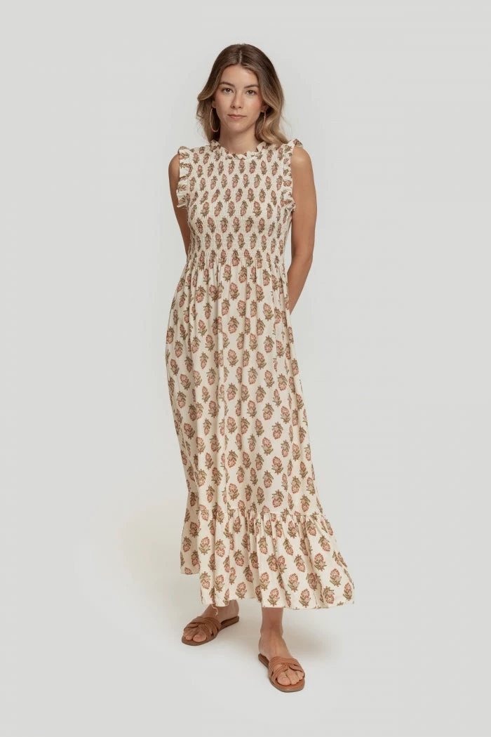 Vestido Massima Grazia Mangas Cortas Estampado Largo P/ Damas by Massima Grazia
