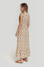 Vestido Massima Grazia Mangas Cortas Estampado Largo P/ Damas by Massima Grazia