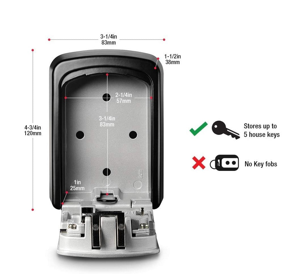 Caja De Bloqueo De Llaves Master Lock Con Combinación De 4 Dígitos