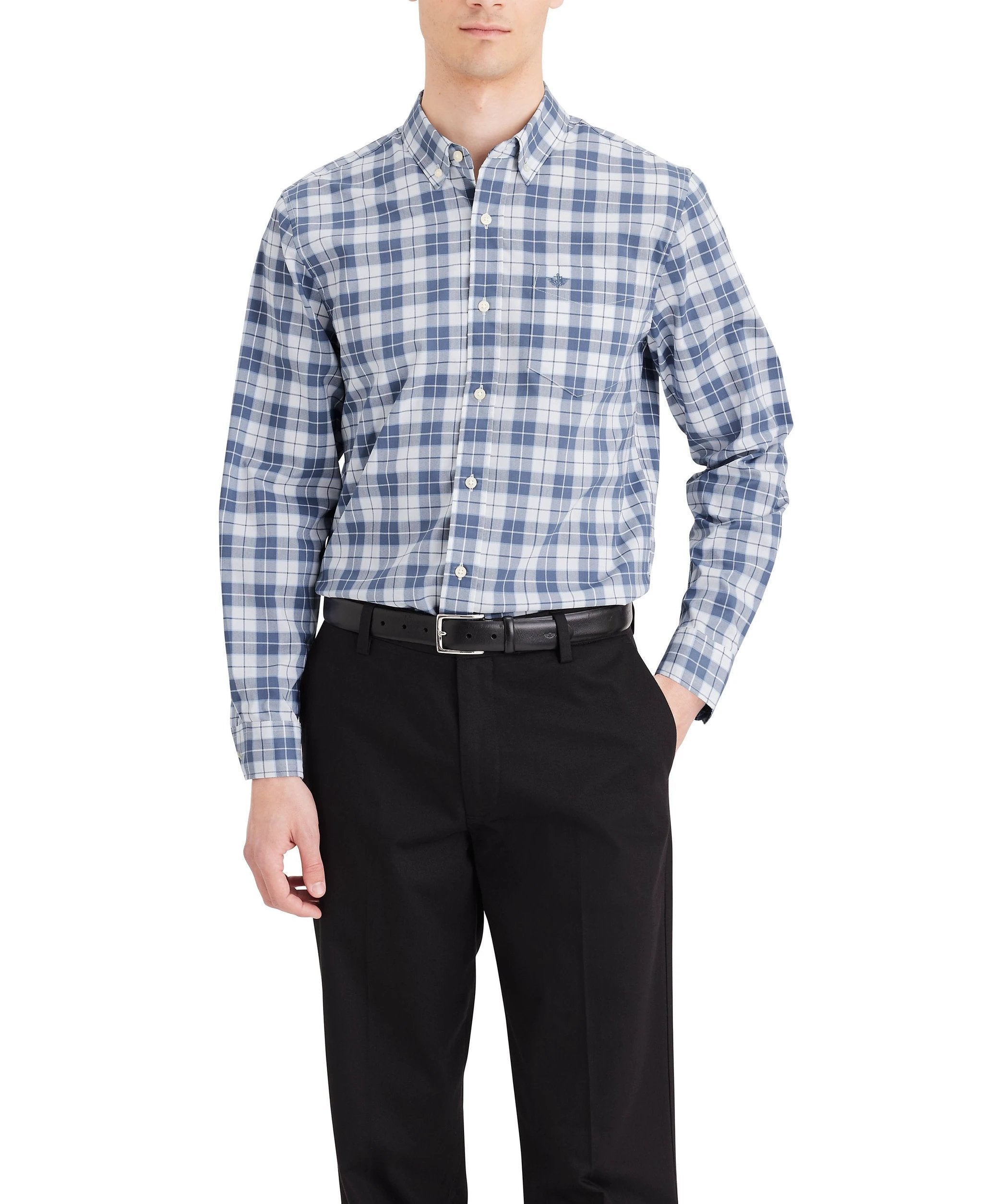 Camisa Dockers Mangas Largas Cuadros P/ Caballeros 526610920 by Dockers