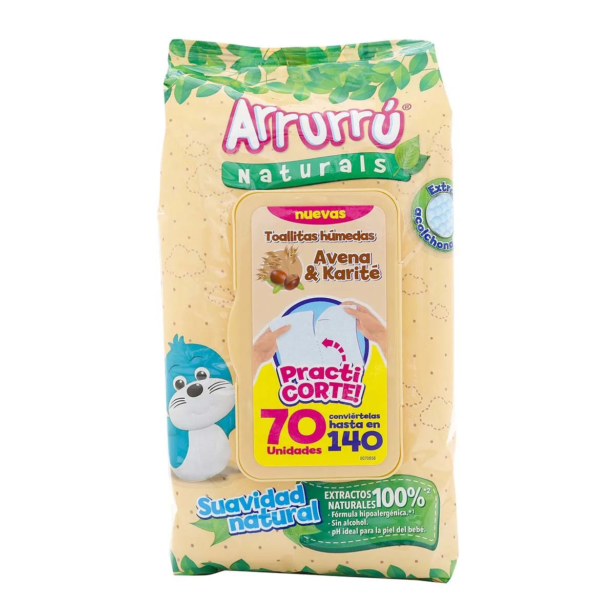 Arrurru Wipes Avena y Karite 70 unds