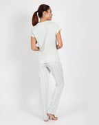 Conjunto Admas Mangas Cortas Classic Stripes Rayas P/ Damas by Admas