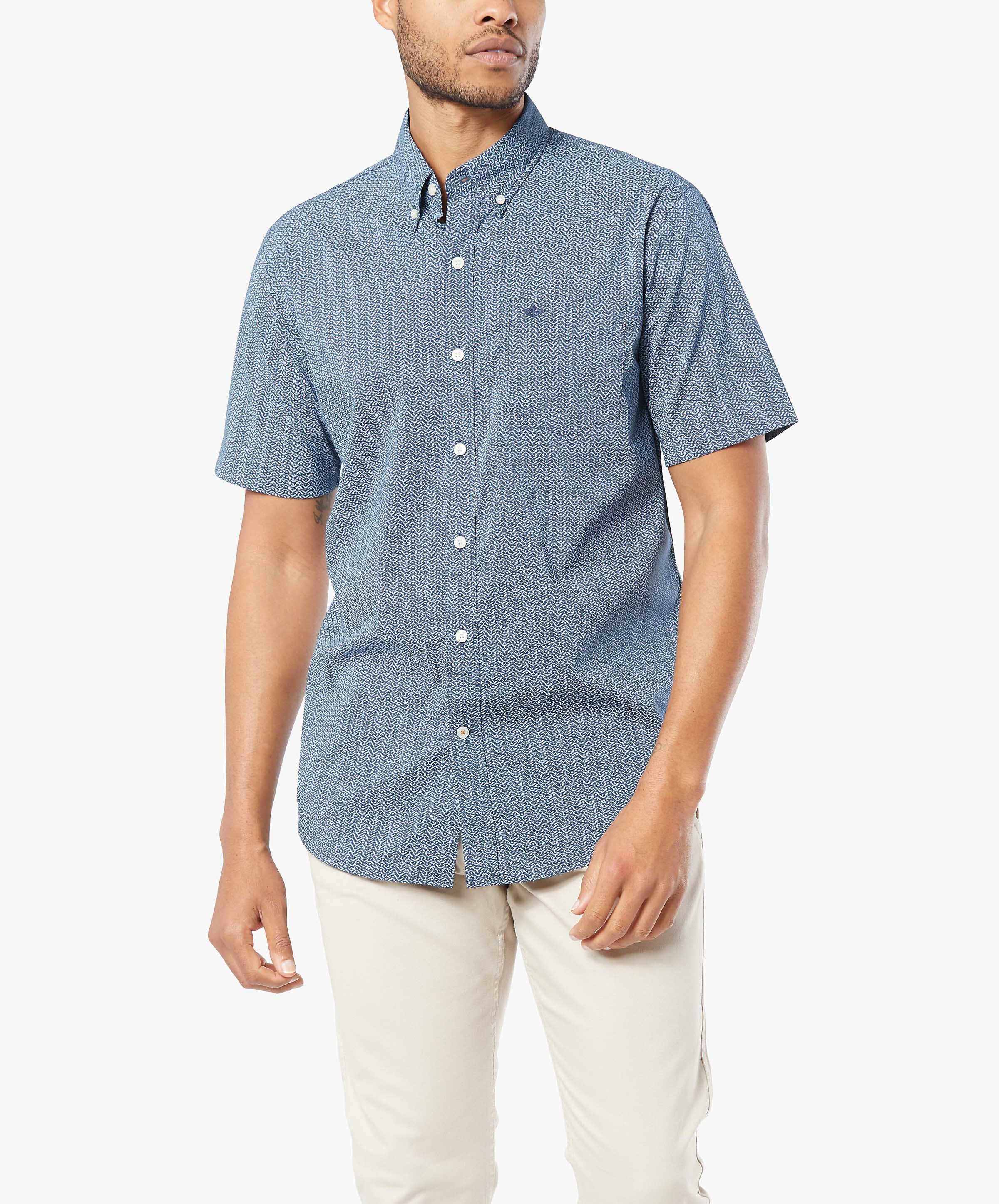 Camisa Dockers Mangas Cortas Estampada para Caballeros 547080280