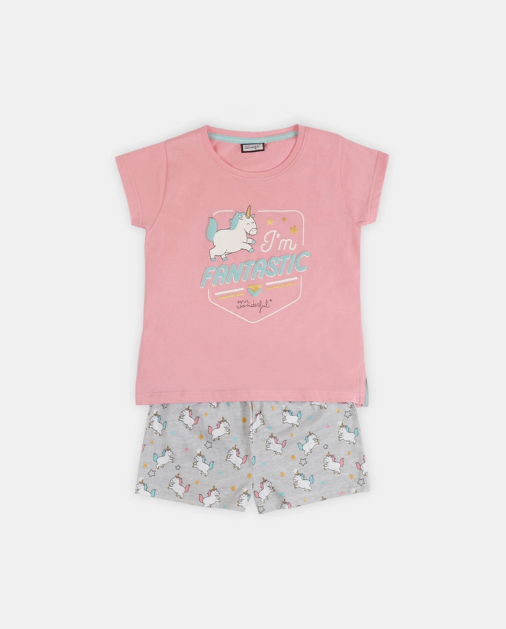 Conjunto Mr Wonderful Mangas Cortas Estampado 2 Piezas P/ Niñas by Mr. Wonderful