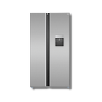 Nevera Side by Side TCL P520SBN 18 Pies Cúbicos Inverter Dispensador de Agua Plateado