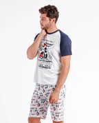 Pijama Disney 2 Piezas Mangas Cortas Estampada P/ Caballeros by Disney