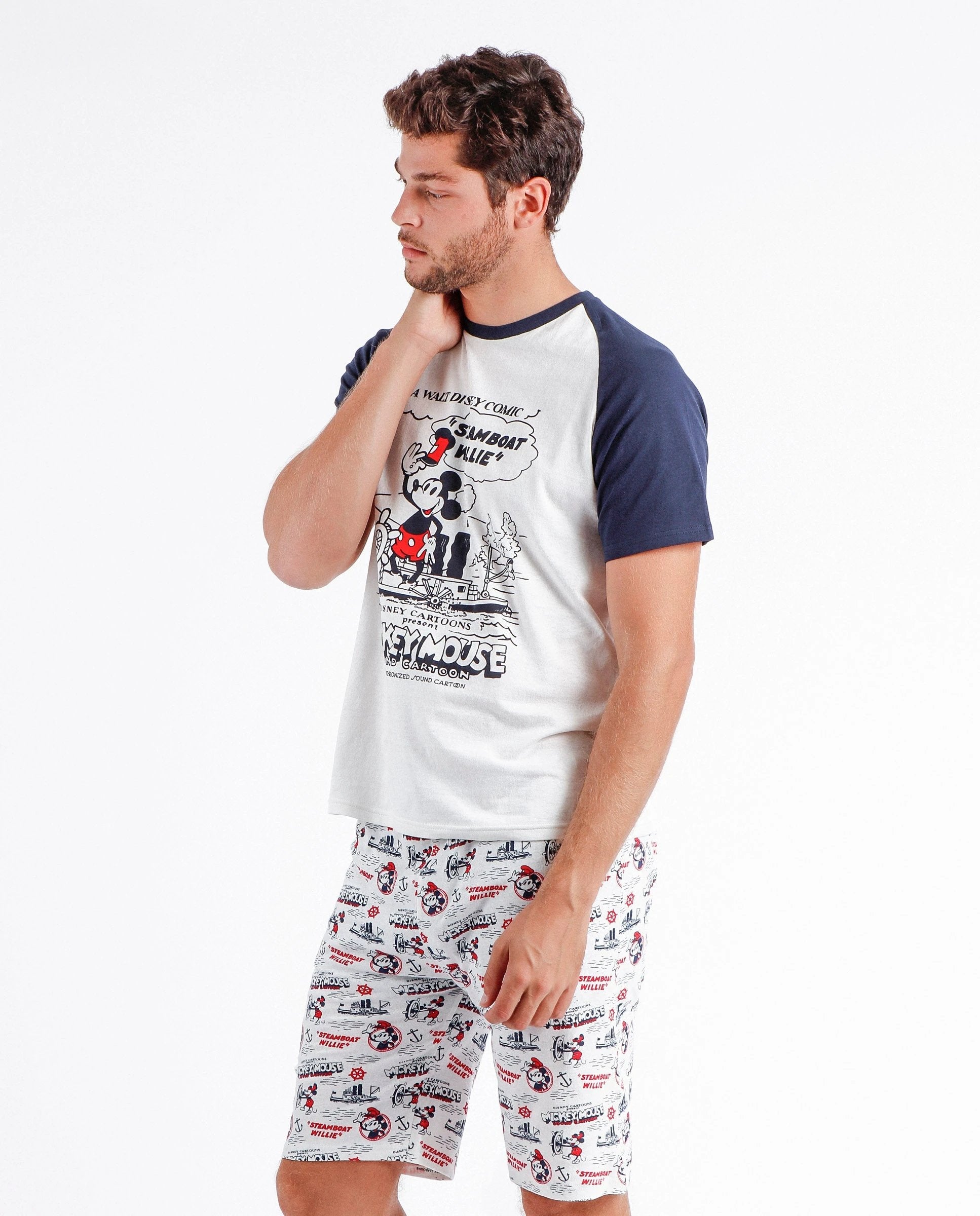 Pijama Disney 2 Piezas Mangas Cortas Estampada P/ Caballeros by Disney