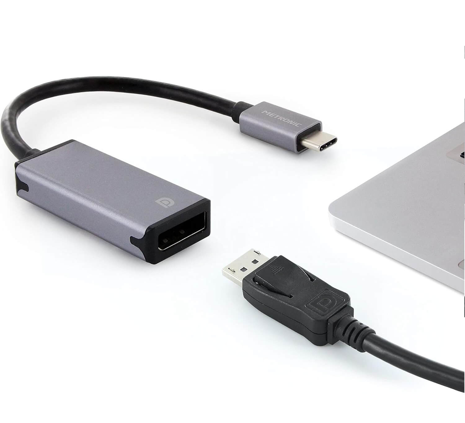 Adaptador USB C macho a DisplayPort hembra, 4K UHD