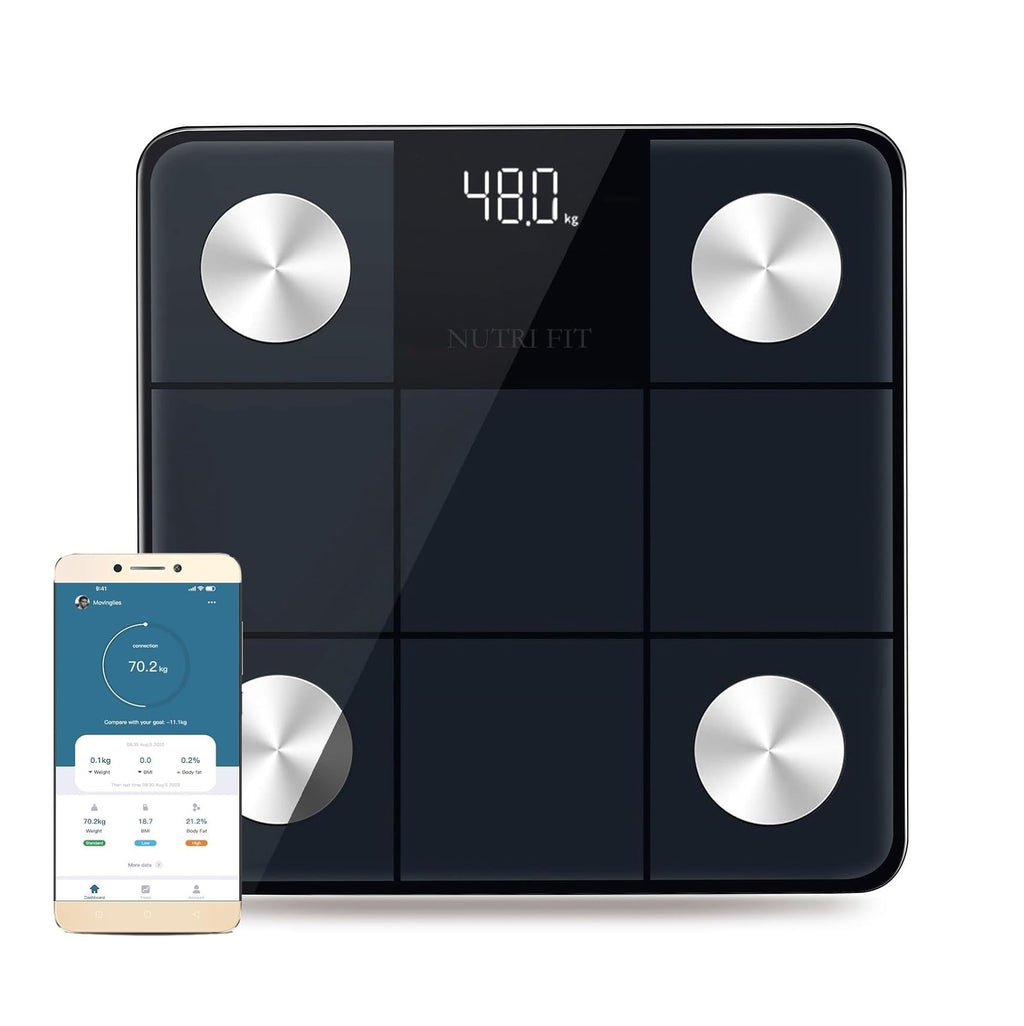 Báscula Digital Alta Precisión Con Pantalla LED NUTRI FIT Bluetooth (15 Analizadores)