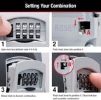 Caja De Bloqueo De Llaves Master Lock Con Combinación De 4 Dígitos