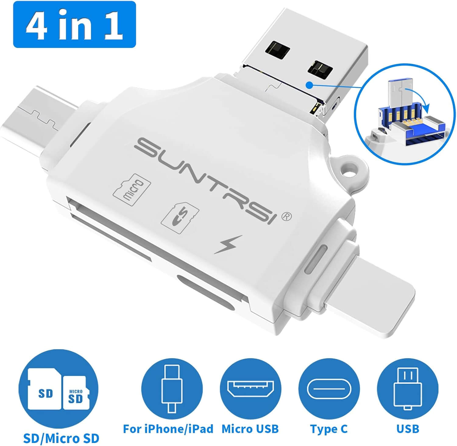 Adaptador Tipo C OTG a USB Y Lightning