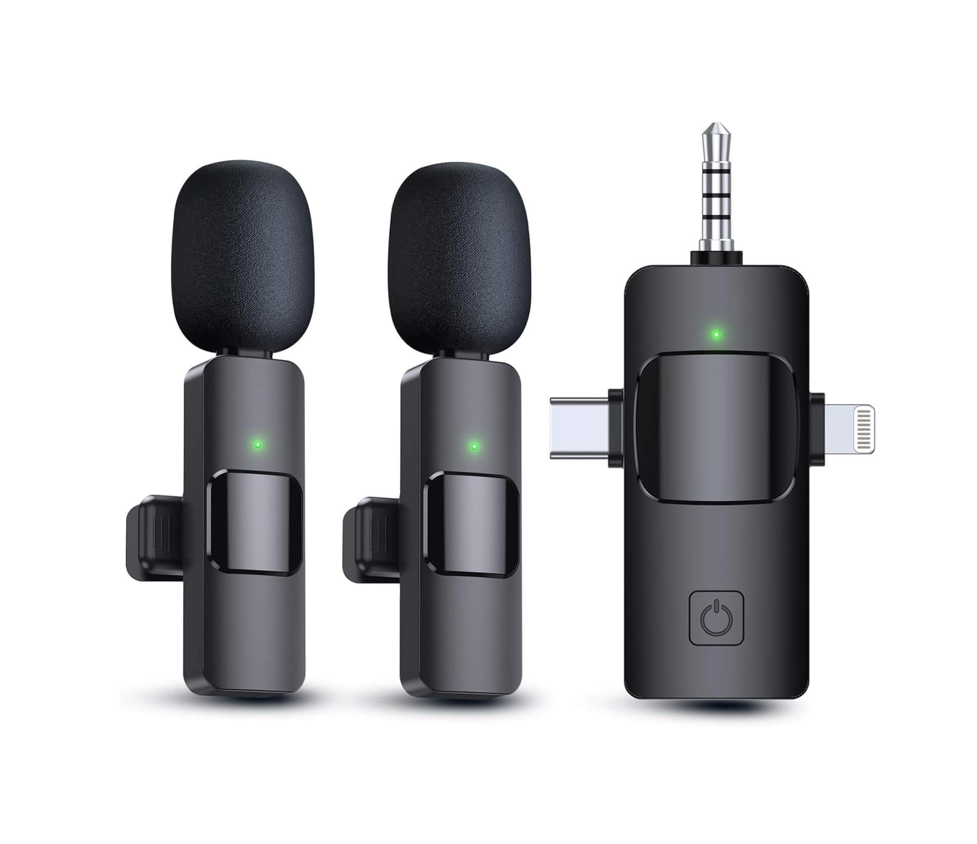 Microfono inalámbricos 3 en 1 Aux 3.5MM/Lightning/Tipo-C
