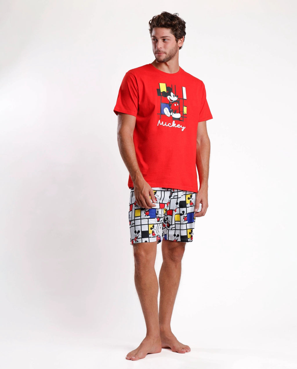 Pijama Disney 2 Piezas Mangas Cortas Estampada P/ Caballeros by Disney