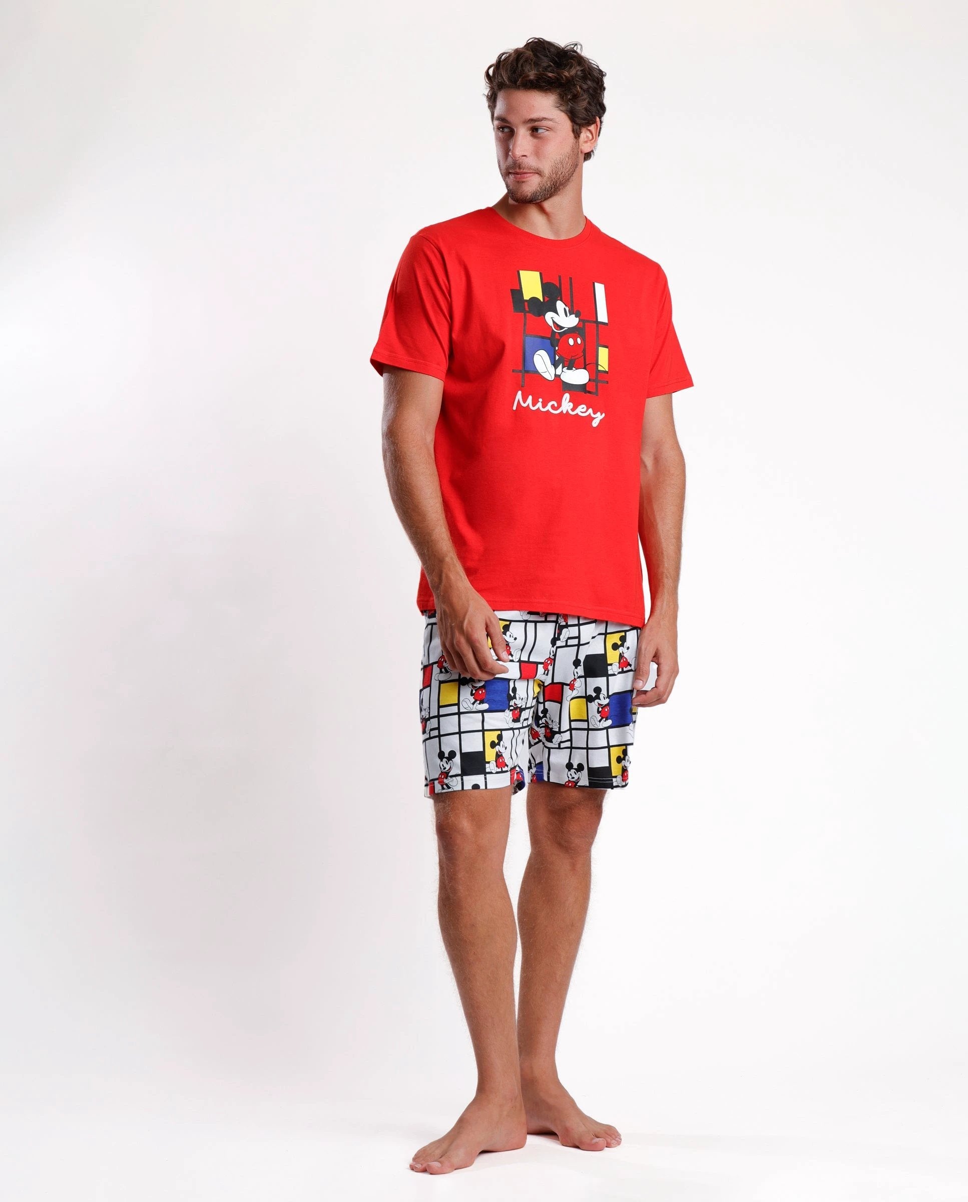 Pijama Disney 2 Piezas Mangas Cortas Estampada P/ Caballeros by Disney