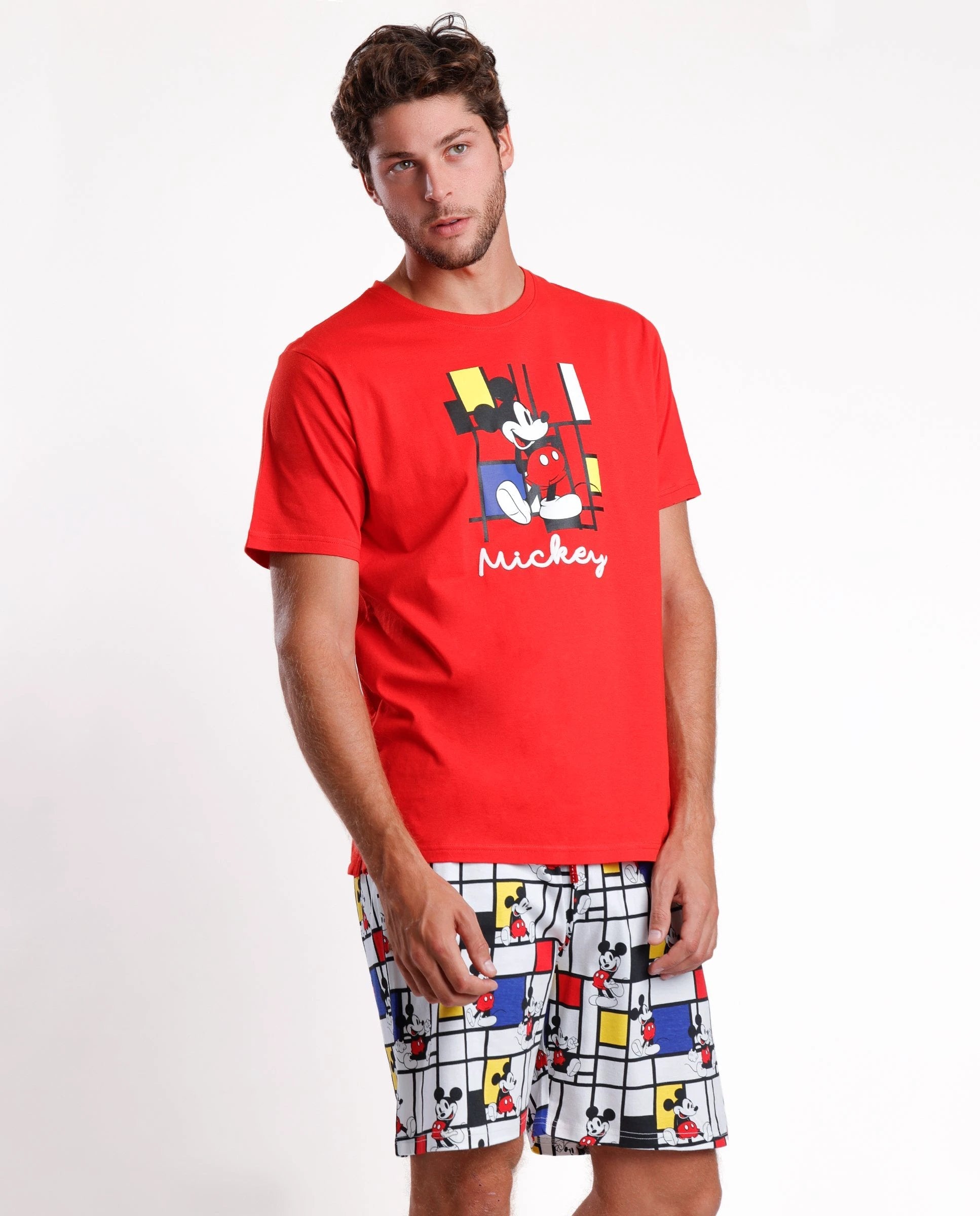 Pijama Disney 2 Piezas Mangas Cortas Estampada P/ Caballeros by Disney