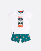 Conjunto Mr Wonderful Mangas Cortas Estampado 2 Peizas Para Niños by Mr. Wonderful