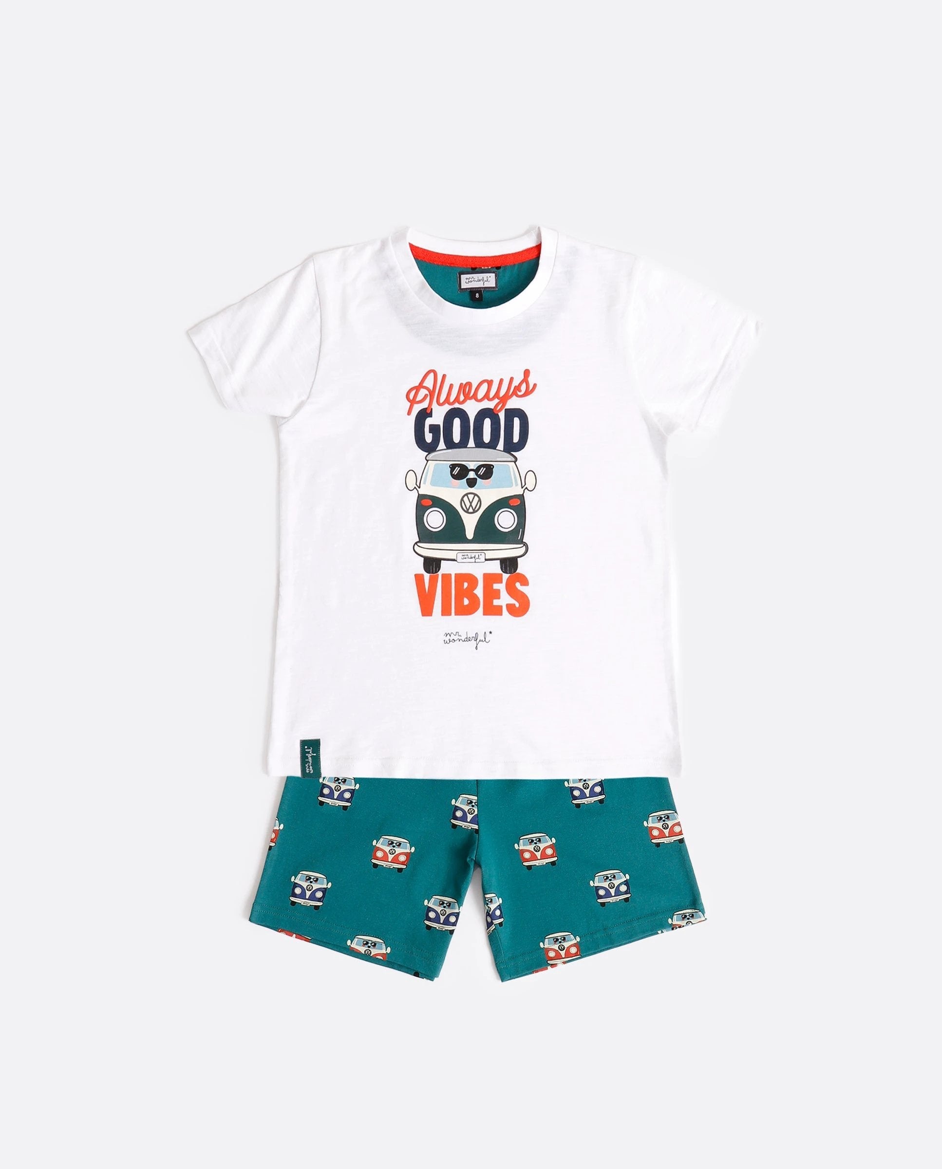 Conjunto Mr Wonderful Mangas Cortas Estampado 2 Peizas Para Niños by Mr. Wonderful