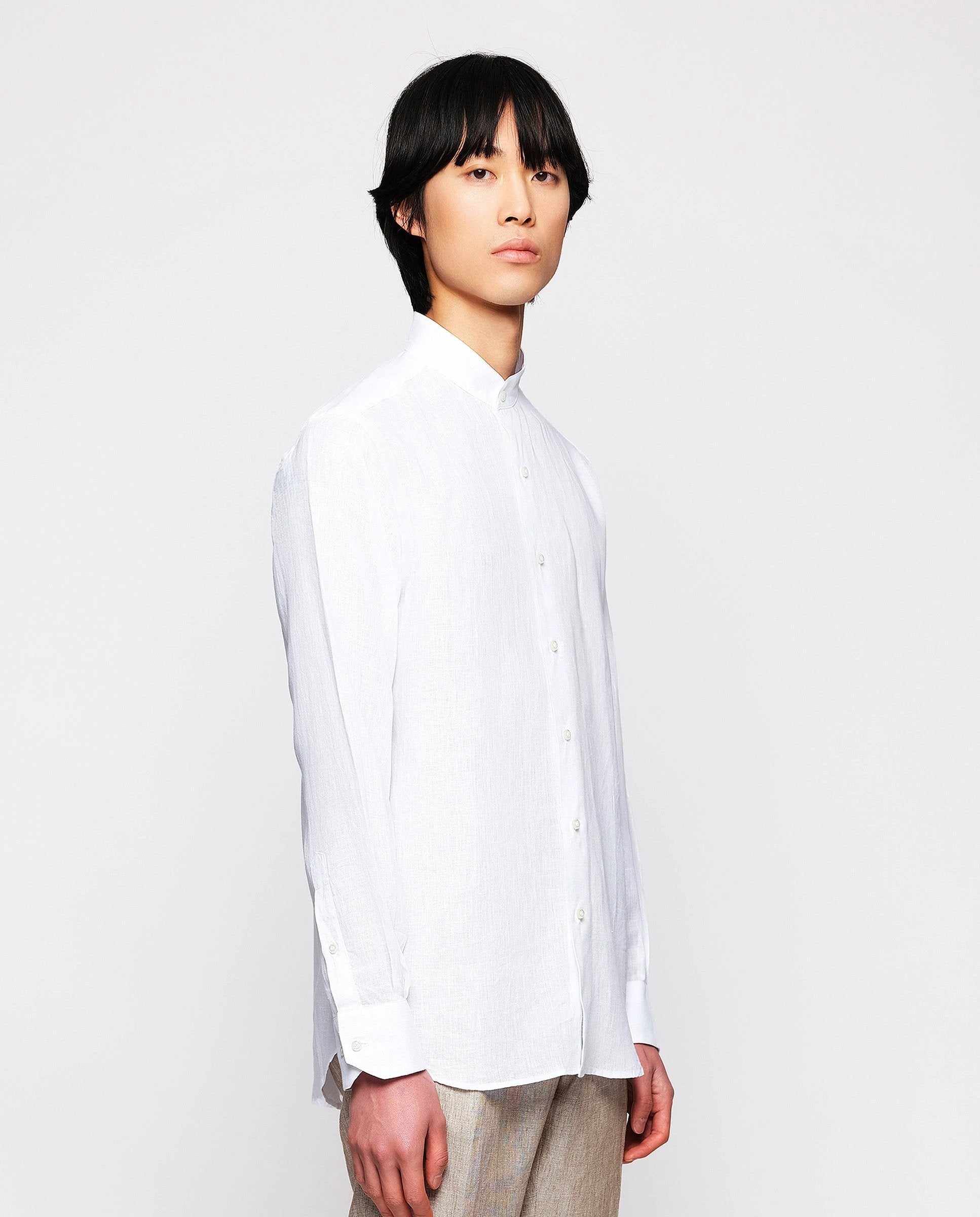 Camisa Mirto Mangas Largas Lisa Cuello Chino P/ Caballeros 6468 by Mirto