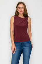 Blusa Dna Couture sin Mangas Lisa para Damas