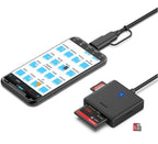 Lector De Tarjetas De Memoria USB USB-C a SD Micro SD MS CF