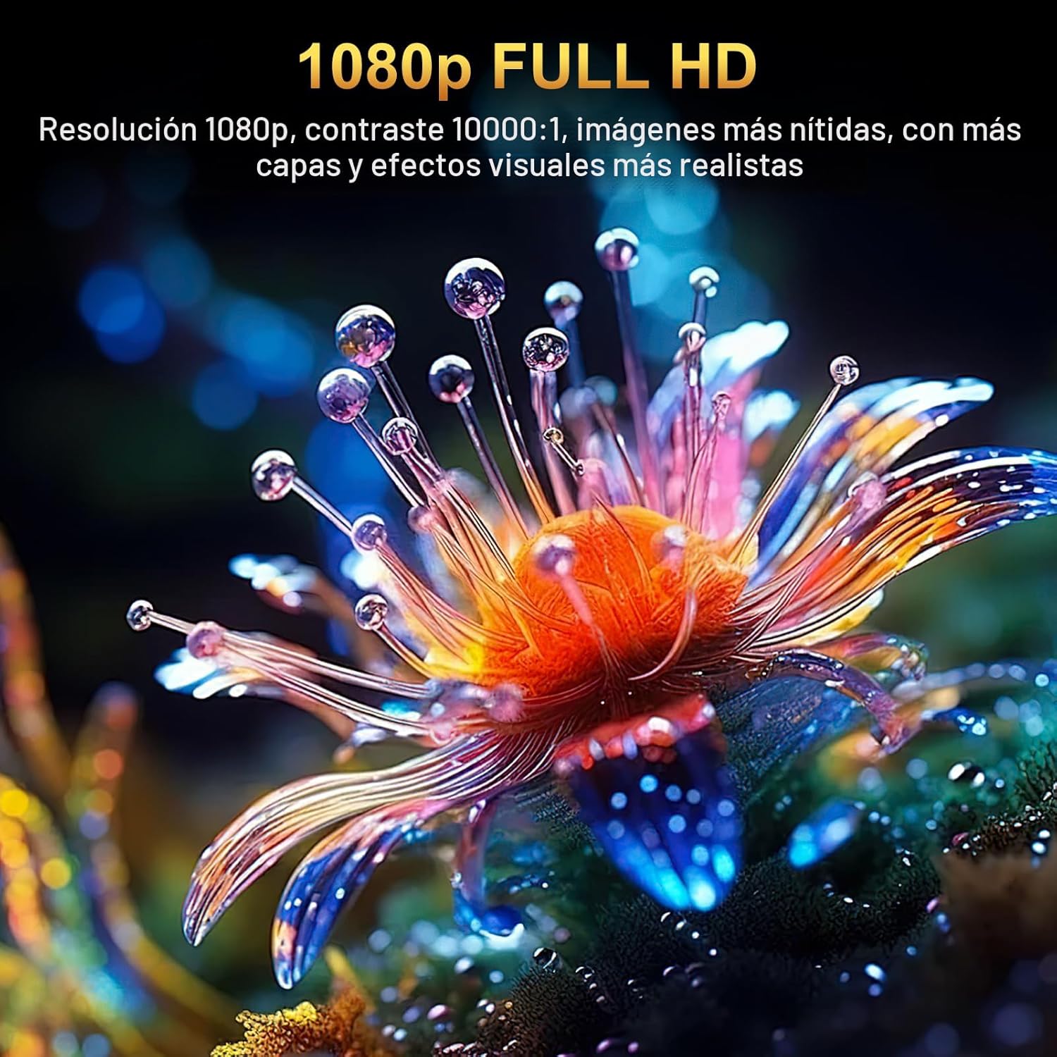 Proyector Pericat WiFi y Bluetooth  4K Compatible – Cine en Casa Full HD 1080P