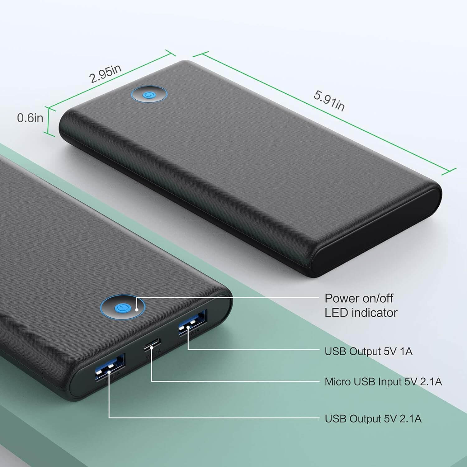 Cargador Portátil 20000 mAh PowerAdd