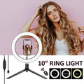 Trípode Mesa + Aro de Luz LED 10” + Control
