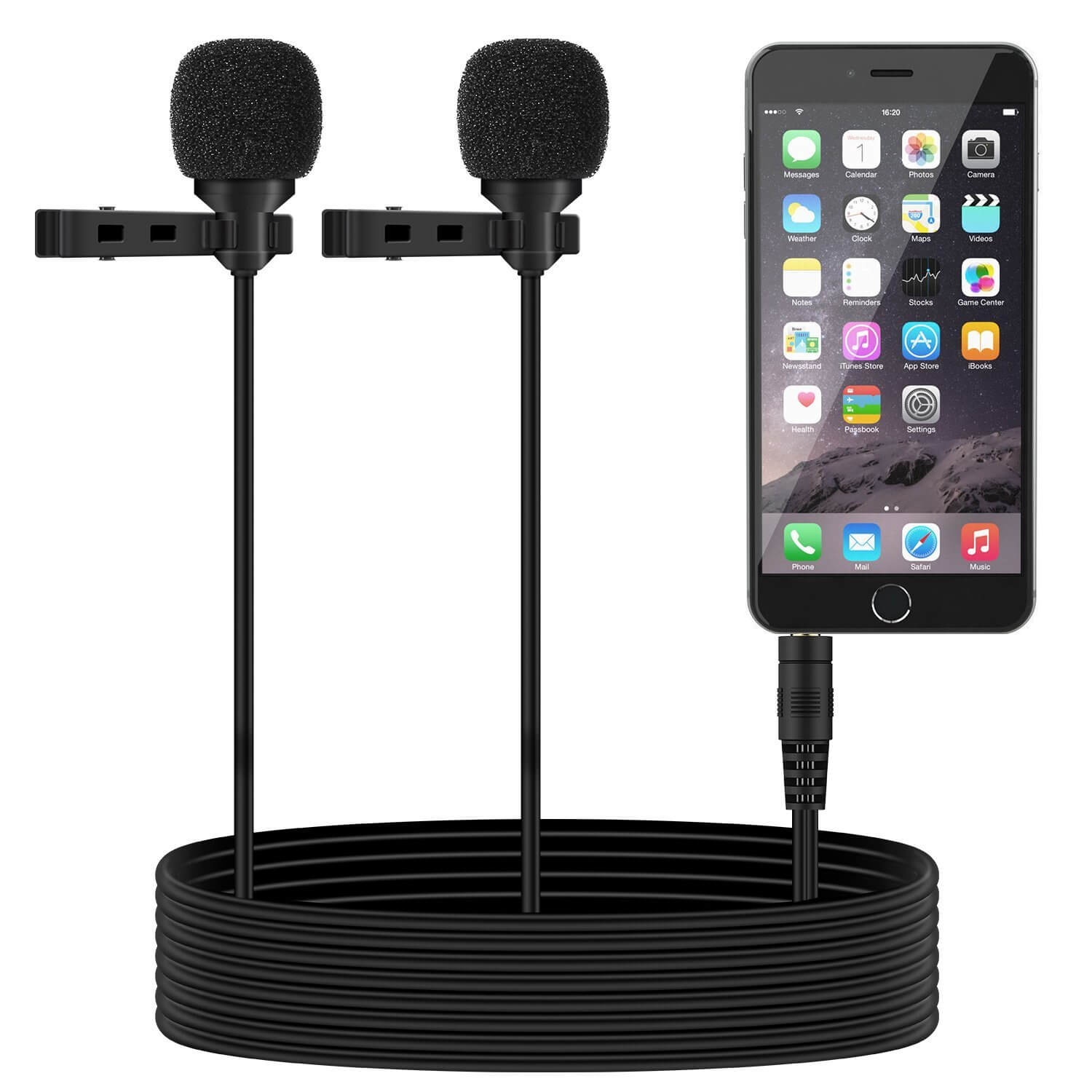 Micrófono Aux Doble Celulares/Tabletas