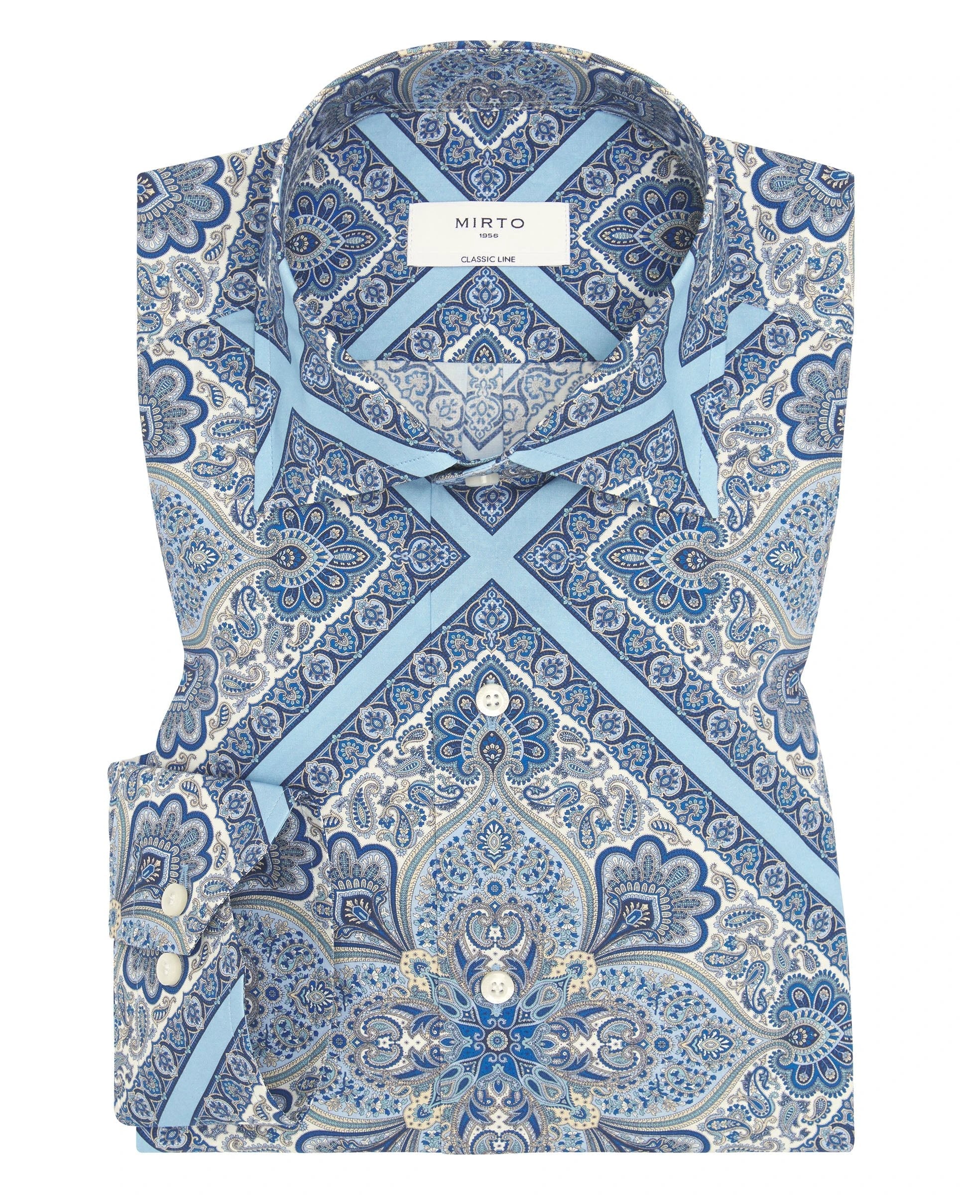 Camisa Mirto Mangas Largas Estampada Para Caballeros by Mirto