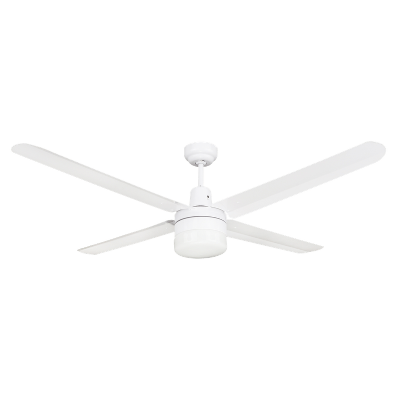 ABANICO DE TECHO INDUSTRIAL C/LUZ 4 ASPAS / 56" BLANCO