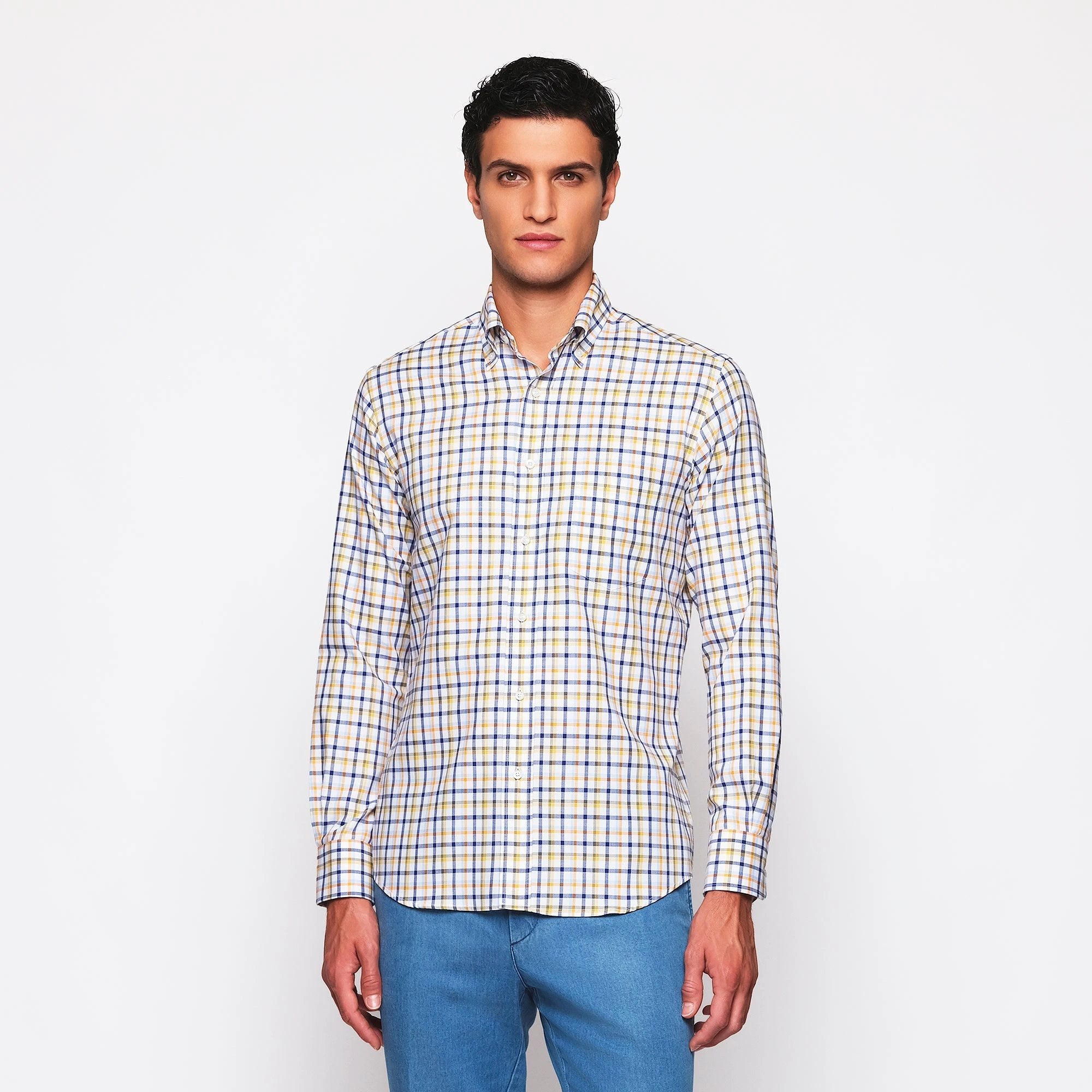 Camisa Mirto Mangas Largas Cuadros Para Caballeros by Mirto