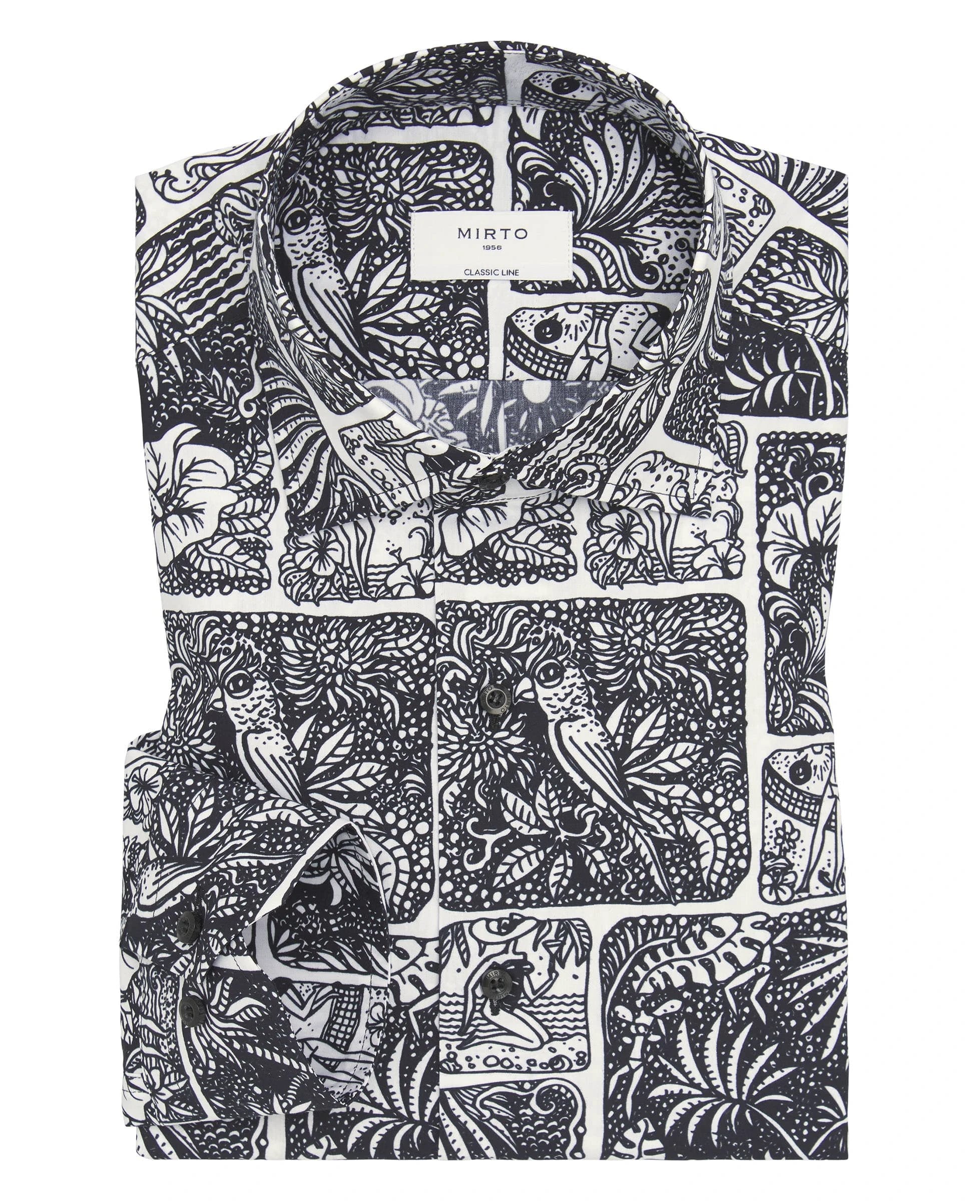Camisa Mirto Mangas Largas Estampada Para Caballeros by Mirto