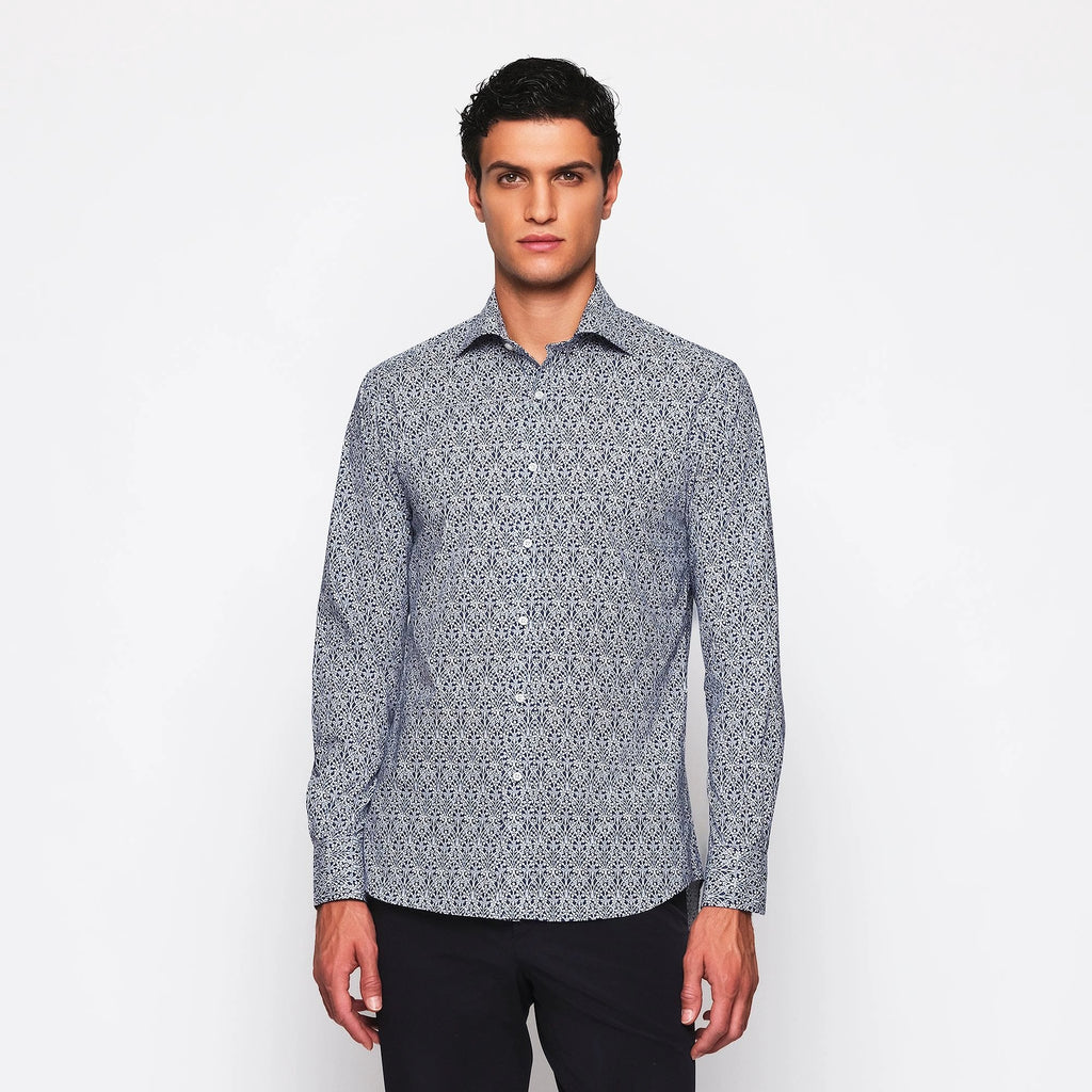 Camisa Mirto Mangas Largas Estampada Para Caballeros by Mirto