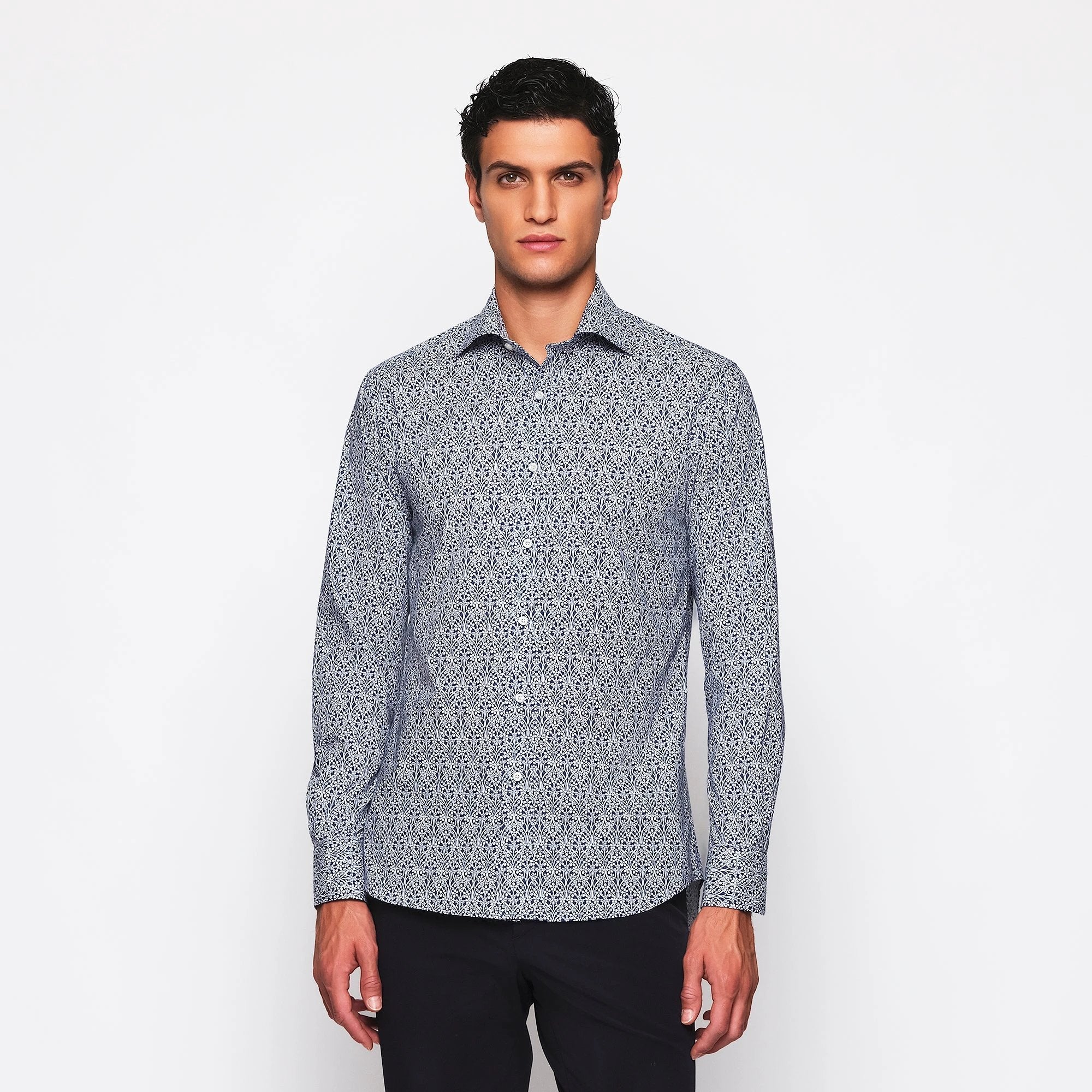 Camisa Mirto Mangas Largas Estampada Para Caballeros by Mirto
