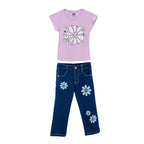 Conjunto Kids Land Mangas Cortas Happy Face 2 Piezas P/ Niñas by Kids Land
