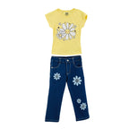 Conjunto Kids Land Mangas Cortas Happy Face 2 Piezas P/ Niñas by Kids Land