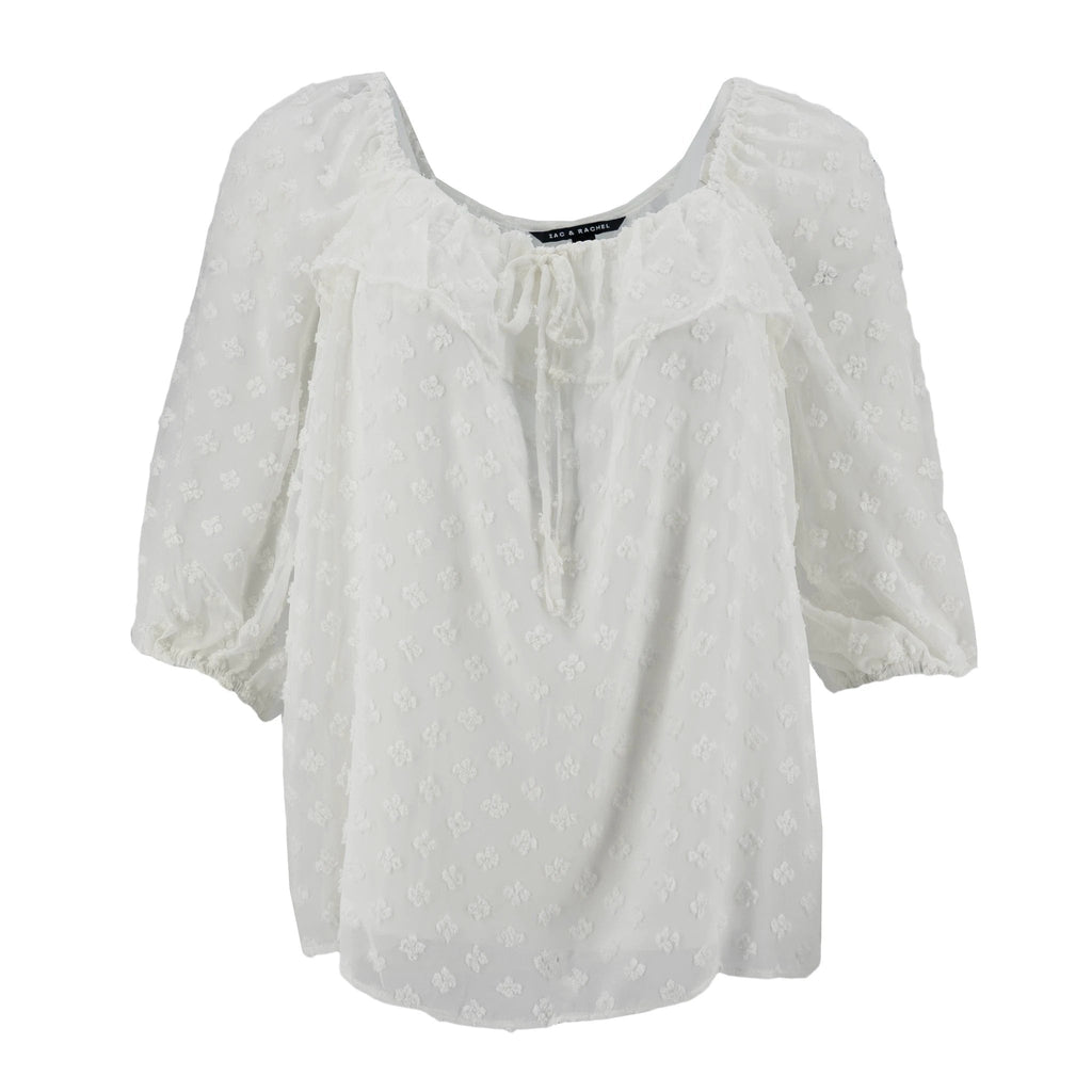 Blusa Zac & Rachel Mangas 3/4 Swiss Point Para Damas by Zac & Rachel