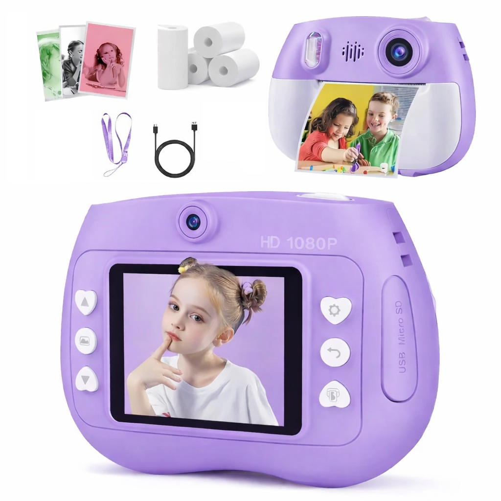 Cámara Instantánea Termica 1080P HD – Incluye 4 Rollos Y Juegos