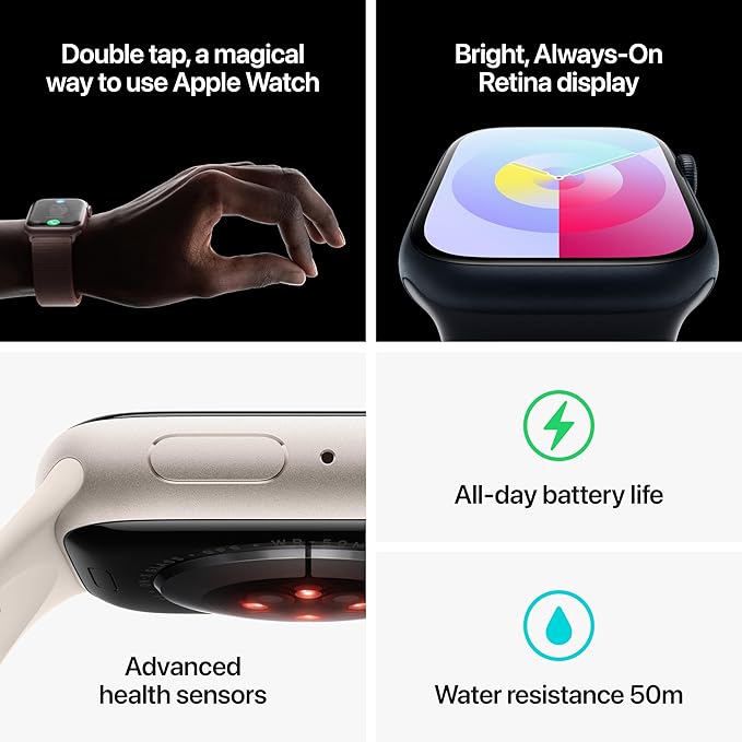 Apple Watch Series 9 45mm Aluminum Case with Sport Loop - Midnight