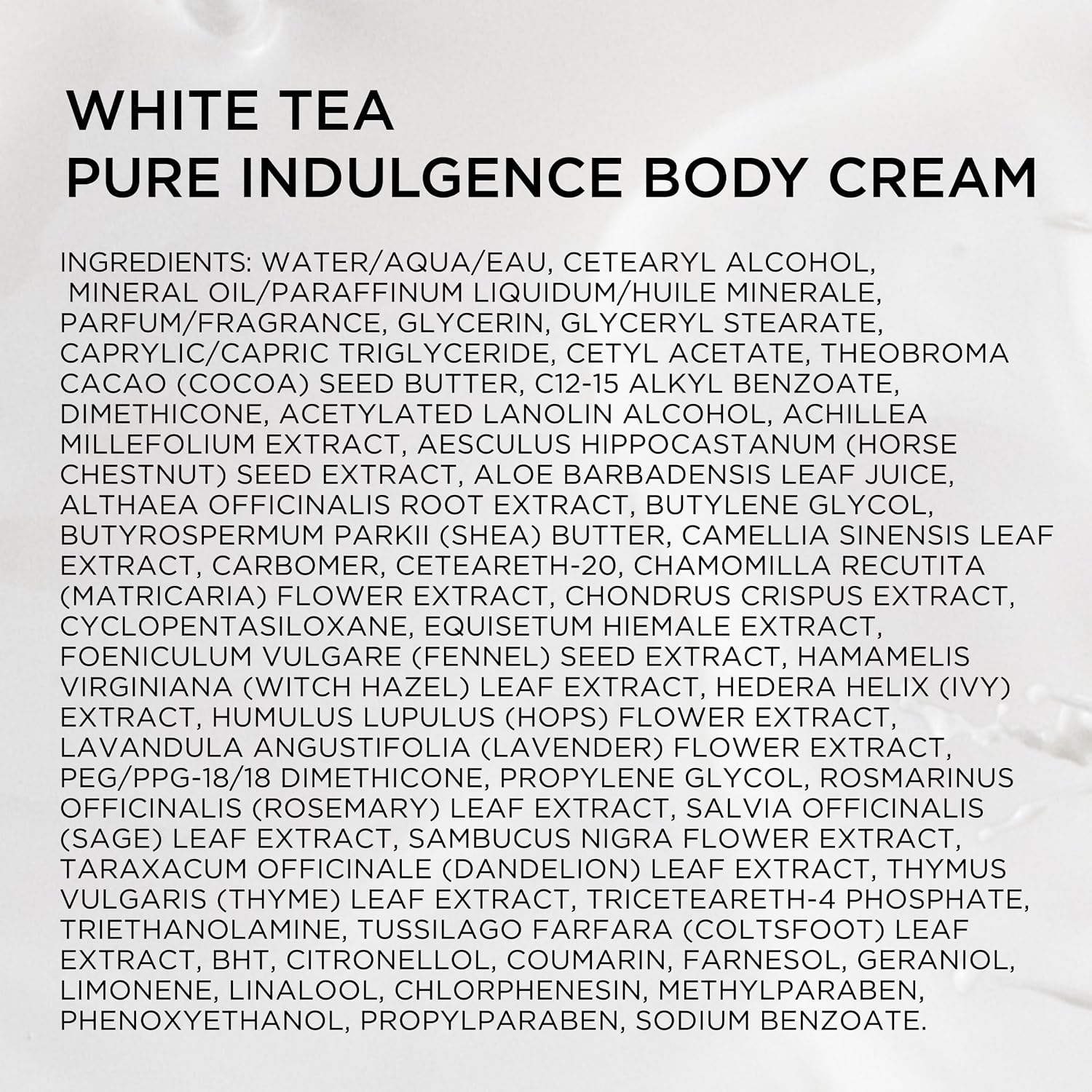 EA White Tea Pure Indulgence Body Cream
