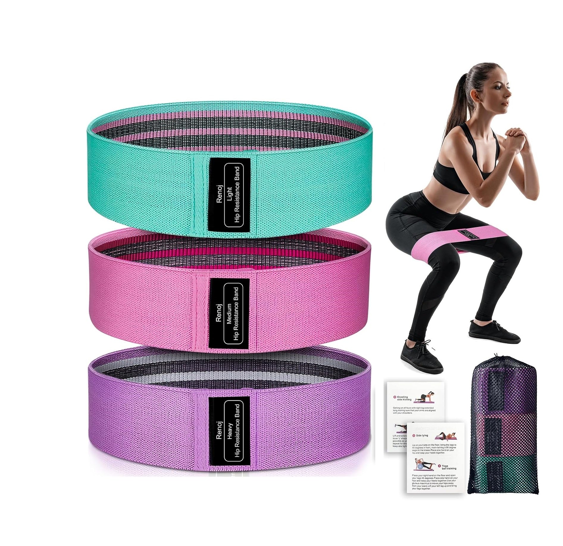 Kit De Entrenamiento Bandas de Resistencia y Yoga