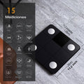 Báscula Digital Alta Precisión Con Pantalla LED NUTRI FIT Bluetooth (15 Analizadores)